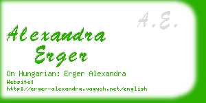 alexandra erger business card
